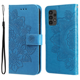 Откидной чехол для Samsung Galaxy A13 4G, Mandala Flower, синий