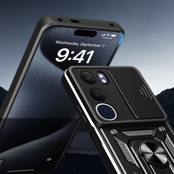 Чехол NOX Camera Slide Vivo Y19s, CamShield Slide, чёрный