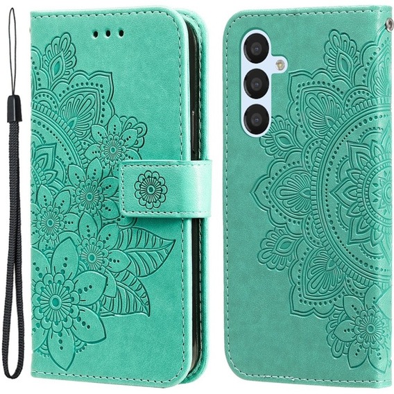 Откидной чехол для Samsung Galaxy A54 5G, Mandala Flower, зелёный
