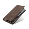 Чехол CASEME для Samsung Galaxy S22 5G, Leather Wallet Case, кофе