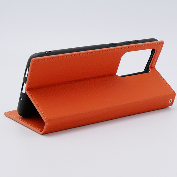 Кожаный чехол для Samsung Galaxy S20 Ultra, ERBORD Grain Leather, оранжевый