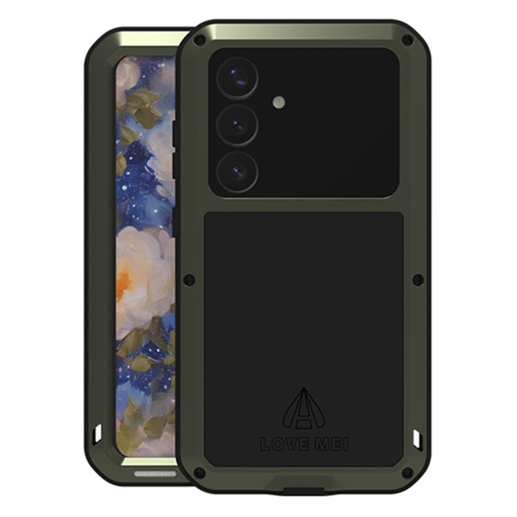 Чехол Love Mei до Samsung Galaxy S25+ Plus, armored with glass, зелёный