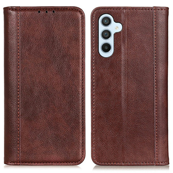 Чoхол до Samsung Galaxy A26, Wallet Litchi Leather, коричневий