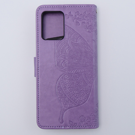Откидной чехол для Motorola Moto G54 5G, Butterfly, фиолетовый
