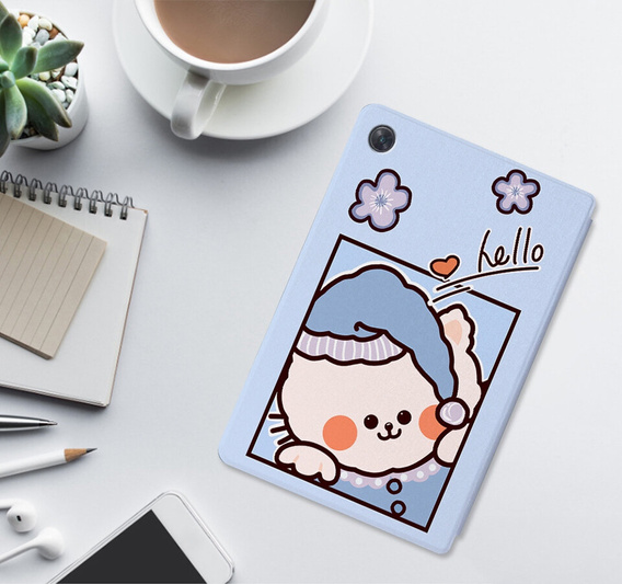 Чехол-крышка для Lenovo Tab M10 Plus 10.6 Gen 3 TB-125F TB-128F, blue cat