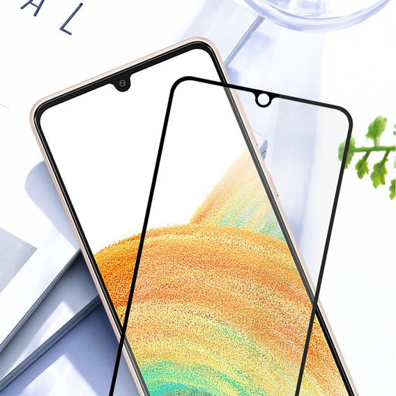 Скло загартоване захисне скло Amorus Full Glue для Samsung Galaxy A25 5G, чорна рамка