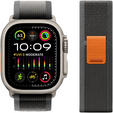 Нейлоновый ремешок до Apple Watch 1/2/3/4/5/6/7/8/SE/ULTRA 42/44/45/49mm, Grey / Orange