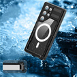 Водонепроницаемый чехол для Samsung Galaxy S24 Ultra, Redpepper, для MagSafe, чёрный