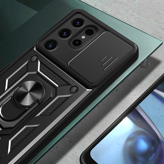 Чехол NOX Camera Slide Samsung Galaxy S24 Ultra, CamShield Slide, чёрный