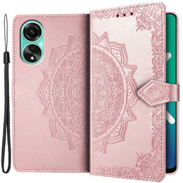 Откидной чехол для Oppo A98 5G, Mandala, розовый rose gold