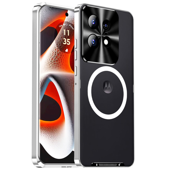Защитный чехол для камеры Motorola Edge 50 Pro 5G, CamShield MagSafe, серебряный