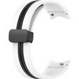 Силіконовий ремінець для Samsung Galaxy Watch 4/5 40/42/44/46/45MM PRO, White / Black