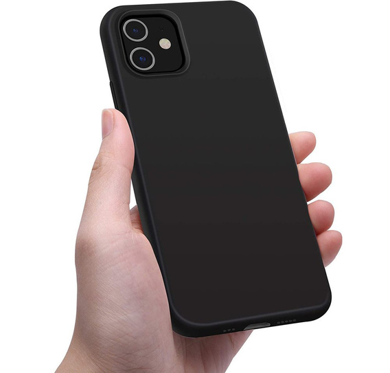 Чехол до iPhone 12 Pro Max, Silicone Lite, чёрный