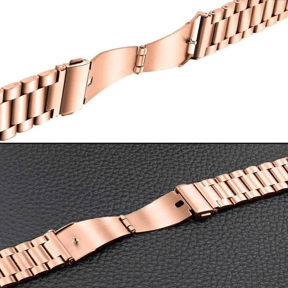 Металический браслет с чехлом для часов Samsung Galaxy Watch 5 40mm, Rose Gold