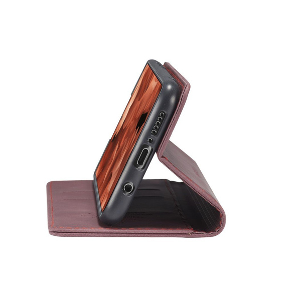 Чехол CASEME для Xiaomi do Redmi Note 9s / 9 Pro, Leather Wallet Case, бордовый