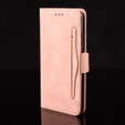 Футляр з клапаном для Infinix Hot 50 4G, Card Slot, рожевий