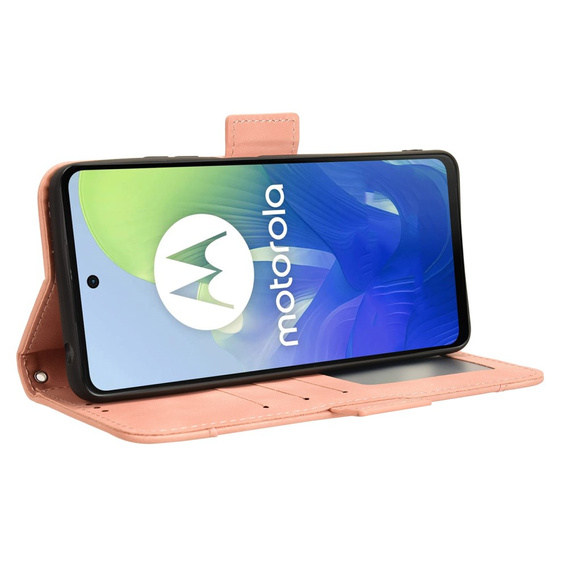 Откидной чехол для Motorola Moto E14, Card Slot, розовый