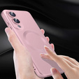 Чехол для Samsung Galaxy S25 Edge, ColorMag, для MagSafe, розовый + закаленное стекло 9H