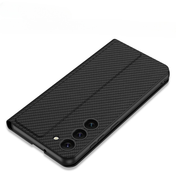 Откидной чехол для Samsung Galaxy S23, GKK Leather, carbon чёрный