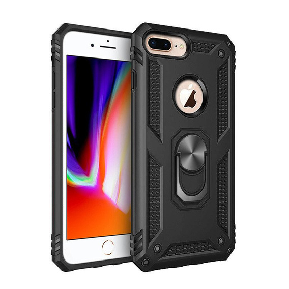 Броньований Чoхол до iPhone 6+ / 6S+ / 7+ / 8+ Plus, Nox Case Ring, чорний