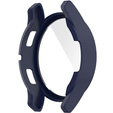 2в1 чехол и защитное стекло для часов Samsung Galaxy Watch 4 44mm, Dark Blue