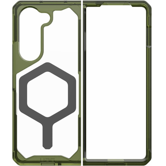 Чехол Urban Armor Gear до Galaxy Z Fold 5 5G, Plyo MagSafe, прозрачный / зеленый