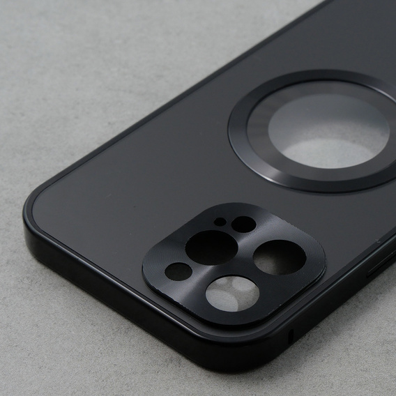 Чехол для iPhone 12 Pro, Dual Glass, для Magsafe, чёрный