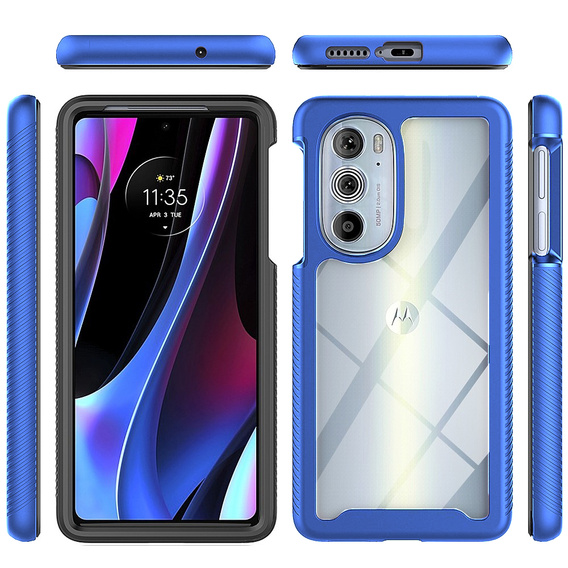 Чoхол Shockproof до Motorola Edge 30 Pro, із захисним екраном, м'яти