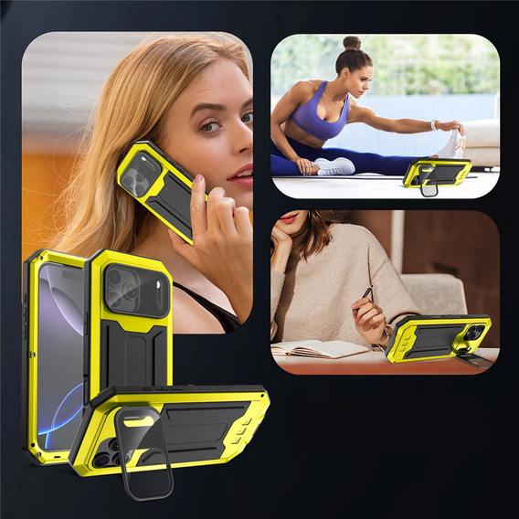 Бронированный чехол R-JUST с защитой экрана и подставкой для iPhone 17 Pro