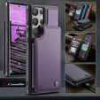 CASEME флип-кейс для Samsung Galaxy S25 Ultra, Litchi Wallet, фиолетовый