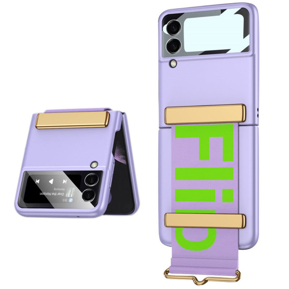 Чохол GKK Letter Printed для Samsung Galaxy Z Flip3, Purple