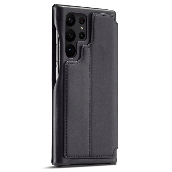 Откидной чехол для Samsung Galaxy S23 Ultra, ERBORD Retro, чёрный
