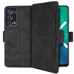 Футляр з клапаном для Oppo Reno6 Pro 5G, Card Slot, чорний
