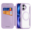 Чехол Dux Ducis для iPhone 17, Skin X Pro, с откидной крышкой, для MagSafe, фиолетовый