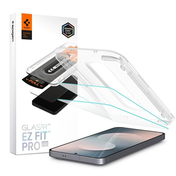 Закаленное стекло Spigen Glas.tR EZ Fit Pro HD 2-Pack для Samsung Galaxy S25 FE