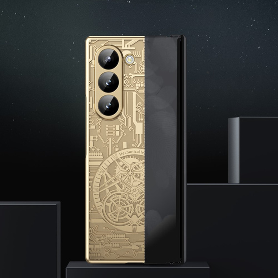 Чохол для Samsung Galaxy Z Fold6 5G, Mechanical Legend, золотий