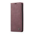 Чехол CASEME для Xiaomi Redmi Note 8 Pro, Leather Wallet Case, красный