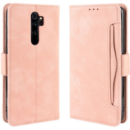 Футляр з клапаном для Xiaomi Redmi Note 8 Pro, Card Slot, рожевий
