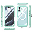 Чохол для iPhone 16 Plus, Shockproof, зі склом, для MagSafe, зелений