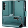 Чохол для Samsung Galaxy A25 5G, ERBORD Glossy Litchi, гаманець з клапаном, зелений