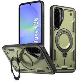 Чохол для Samsung Galaxy A36, Military MagSafe, зелений