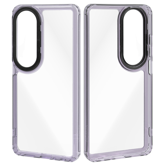 Чoхол до Oppo A60, Fusion Hybrid, прозорий / фіолетовий