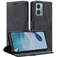 Чехол для Motorola Moto G53, ERBORD Vintage, бумажник с клапаном, чёрный