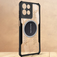 Чохол для Motorola Moto G15 / Motorola Moto G15 Power, з магнітною пластиною, прозорий / чорний