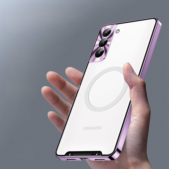 Захисний чохол для камери Samsung Galaxy S21 FE 5G, CamShield MagSafe, прозорий / фіолетовий