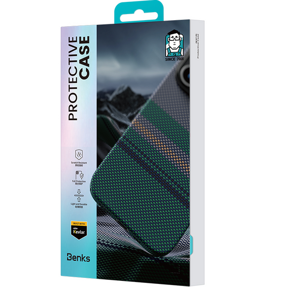 Чохол BENKS Kevlar Magnetic Armor Air Aurora 600D SA65 для MagSafe для iPhone 16 Pro