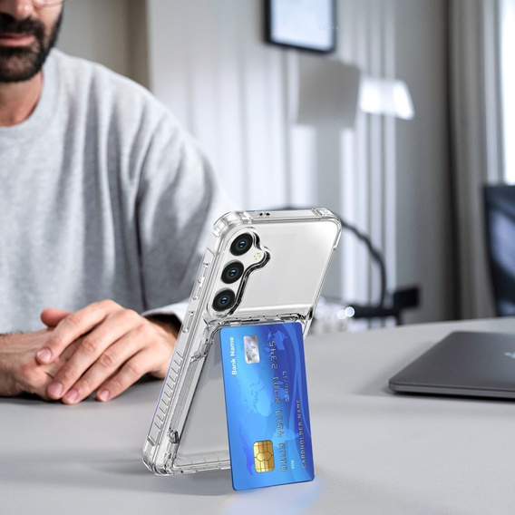 Чехол для Samsung Galaxy S24+ Plus, Card Holder, прозрачный