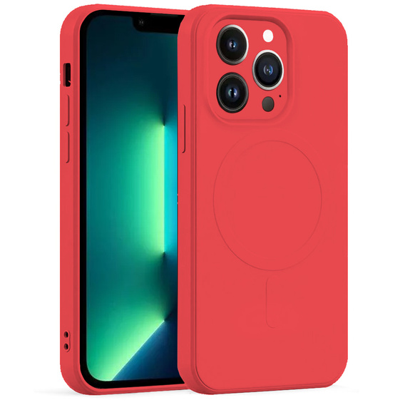 Чoхол Silicone до iPhone 12 Pro Max, MagSafe, Red