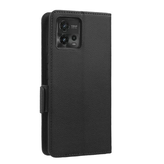Чохол-книжка для Motorola Moto G72, Wallet Litchi Magnet, чорний