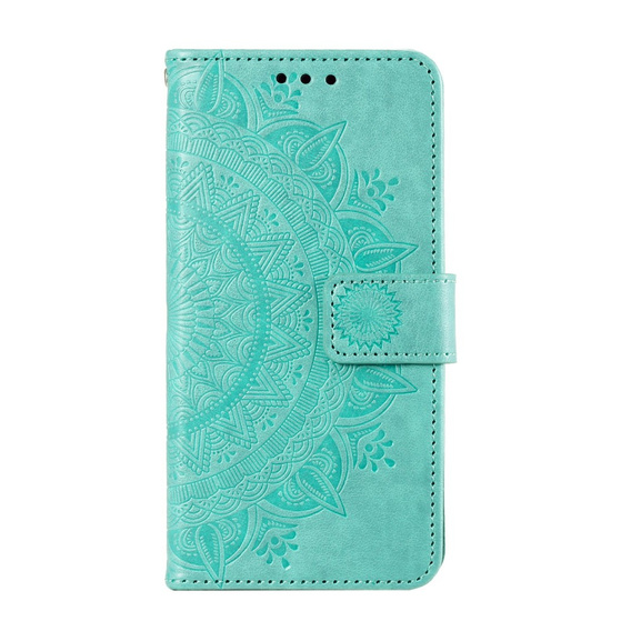 Откидной чехол для Xiaomi Redmi Note 13 Pro 4G / Xiaomi Redmi Note 14S / Xiaomi Poco M6 Pro 4G, Mandala, зелёный